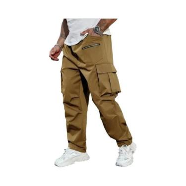 Imagem de Calças Cargo Masculinas Soltas E Retas Estilo Casual De Trabalho 2025 