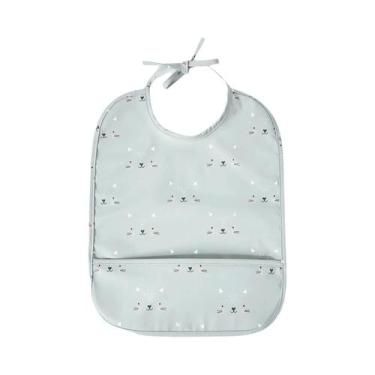 Imagem de Babador Ajustável Impermeável De PU Para Crianças, Avental Macio Sem M