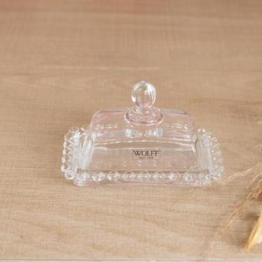Imagem de Manteigueira Wolff Pearl de Cristal 11cm x 7cm x 7cm
