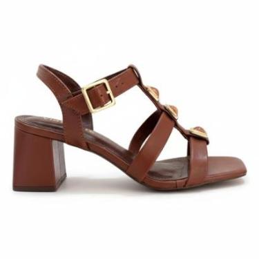 Imagem de Sandália Via Marte com Tiras Largas e Salto Bloco Confortável-Feminino