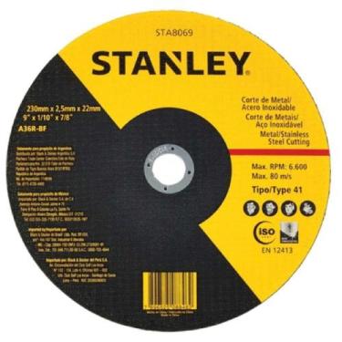 Imagem de Disco de Corte Fino Metal - Inox 9x2,5mmx7-8' Sta8069 Stanley Disco de