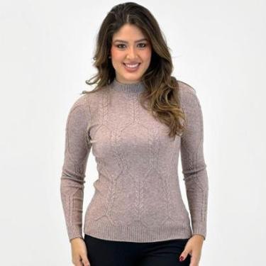 Imagem de Blusa de Lã Dyordhana Gola Alta Texturizada Feminina-Feminino