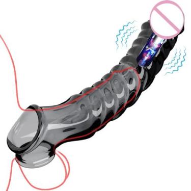 Imagem de Capa Peniana Extensora Vibrador Anel Testículo Aumento Pênis - Vbrante
