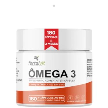 Imagem de Ômega 3 Fortalvit - 180 Cápsulas, EPA 540mg & DHA 360mg, Longa Duração: 60 Dias de Uso