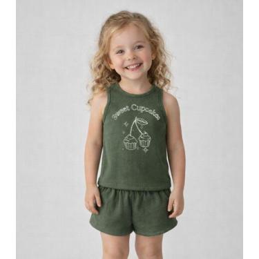 Imagem de Conjunto Infantil Feminino Regata e Short Select Verde, 8, Verde