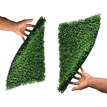 Imagem de 2 Placas para Jardim Vertical Artificial com folhagens permanentes pre