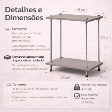 Imagem de Cabeceira Mesinha Quarto Cinza Suspensa Mesa MDF Madeira Industrial Di