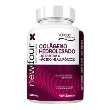 Imagem de Colágeno hidrolisado verisol + vitamina c + ácido hialurônico 120 cáps