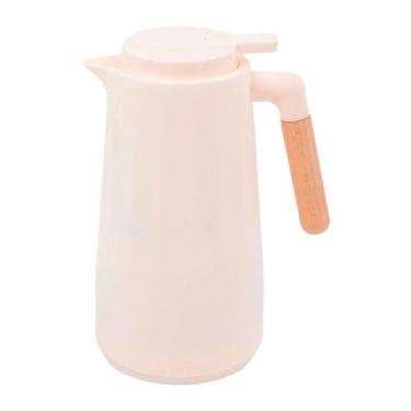 Imagem de Garrafa Termica 1Litro Nórdica Creme Cabo Madeira Vista Home - VH9001C