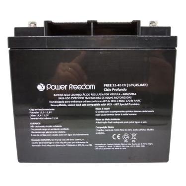 Imagem de Kit Bateria Vrla EV 12v 45ah Para Cad Motorizada - Power Freedom