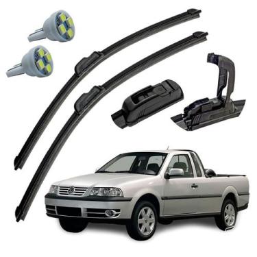 Imagem de Palheta Limpador Parabrisa VW Saveiro 2000 A 2009 + Pingo T10 - Tiger 