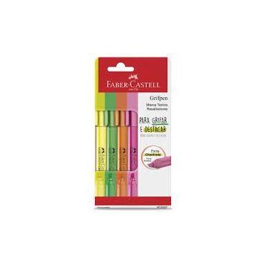 Imagem de Estojo caneta marca texto 4 cores - faber castell - GRUPO FABER CASTEL
