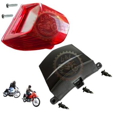 Imagem de Lente lanterna traseira vermelha Honda Pop 110 rabeta central com trav