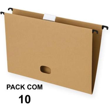 Imagem de Pasta Suspensa KRAFT Grampo+visor Plastificad PCT.C/10 - Acrimet