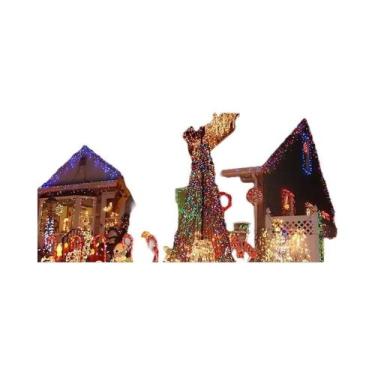Imagem de Luzes De Cortina LED De Natal Para Exterior, Tipo Cascata, 4Mx0.6M, Pl