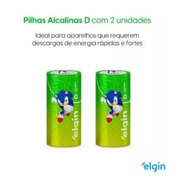 Imagem de Pilha Alcalina Grande Tipo D Elgin c/ 2 Unidades