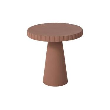 Imagem de Mesa Lateral de Metal Rhea Rosa Westwing Collection Marrom