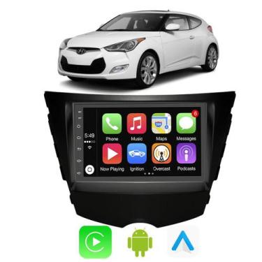 Imagem de Kit Multimidia Carplay Android Auto Hyundai Veloster 2011 A 2016 7" Co