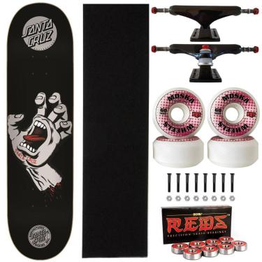 Imagem de Skate Santa Cruz Montado 8.0 Profissional Moska 60 Red Bones-Masculino