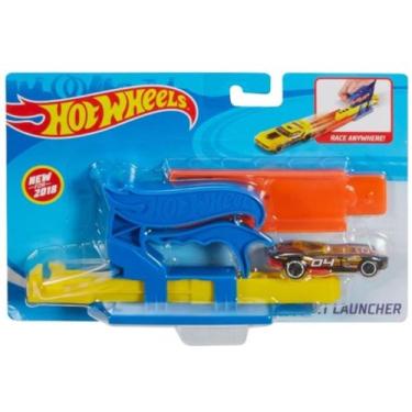 Imagem de Lançador De Bolso Hotwheels Azul Para Carrinho FTH84 - Mattel