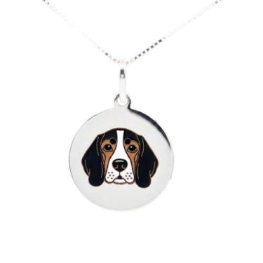 Imagem de Colar Beagle Coleção Estimação em Prata 925 Preto - Sam Joias, Preto