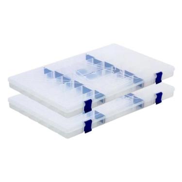 Imagem de Kit com 02 Estojos para Iscas EP Fishing (Azul, 22 divisórias)