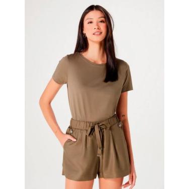 Imagem de Blusa Manga Curta Hering 0241 Feminina Básica Algodão T. P/EXG, EXG, E