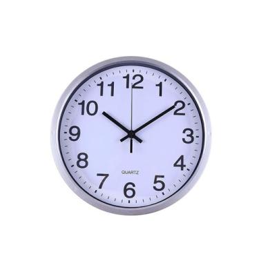 Imagem de Relógio de parede 25cm Riu Tijucas, Prata