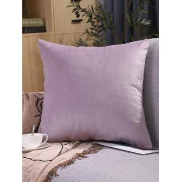 Imagem de Capa de almofada   suede 50cmx50cm - 1/4Perfeito , lilás 