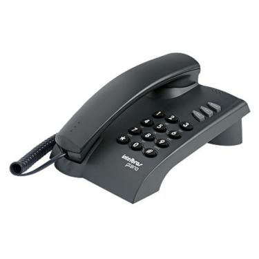 Imagem de Telefone com Fio Intelbras Pleno para Mesa Ou Parede com Flash Rediscar e Mudo Preto 1 Unidade