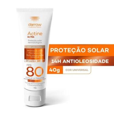 Imagem de Protetor Solar Facial Darrow Actine Ultra FPS 80 Com Cor 40g