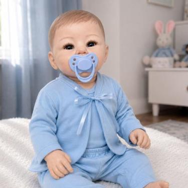 Imagem de Bebê Reborn Menino 100% Silicone Pode Banho Envio Imediato - Cegonha R