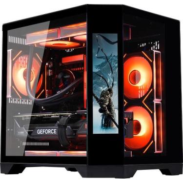 Imagem de Gabinete Gamer K-mex Aquário CG-02KV Com Monitor Dynamic - K-mex Indús