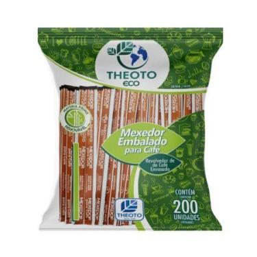 Imagem de Mexedor de bambu para café embalado individual pacote com 200 unidades