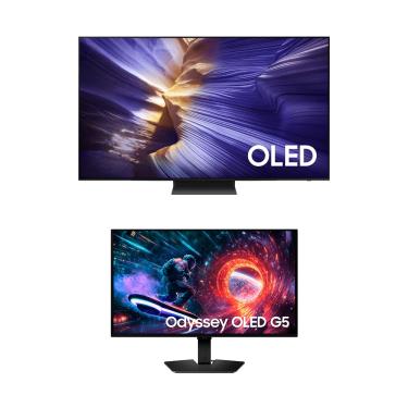 Imagem de Samsung AI TV 65" OLED 4K S90F + Monitor Odyssey OLED G8 32", 4K