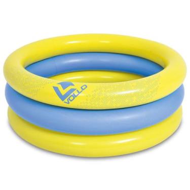 Imagem de Piscina Inflável Infantil PVC 66 Litros Vollo, Amarelo, Azul