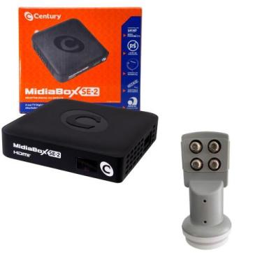Imagem de Receptor Midiabox SE2 Century Com Lnbf Quadruplo Digital, Bivolt