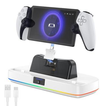 Imagem de Dock de Carregamento NEWDERY PS Portal Magnético USB-C Luz RGB