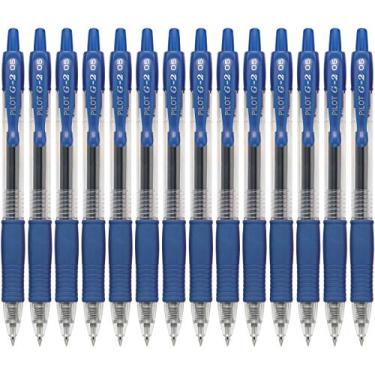 Imagem de PILOT Canetas de gel G2 Premium recarregáveis e retráteis, ponta extrafina, tinta azul, pacote com 14 (15388)