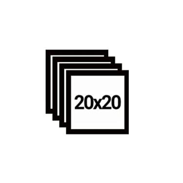 Imagem de KIT 4 Molduras 20x20 com Eucatex (MDF) Preta