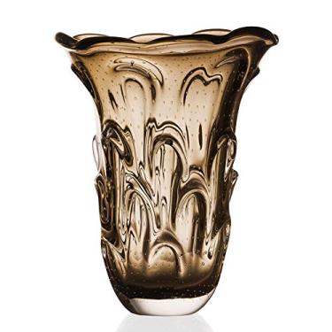 Imagem de Vaso Em Cristal Murano Marrom - São Marcos 42cm