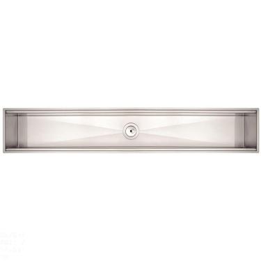 Imagem de Escorredor Úmido Tramontina 105x18cm para Sobrepor em Aço Inox com Acabamento Scotch Brite Tramontina