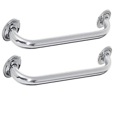 Imagem de Alça Apoio Barra Kit 2 uni Inox 50cm Banheiro Deficiente Idoso Acessibilidade Cadeirante