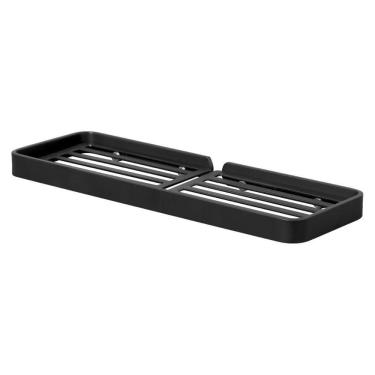 Imagem de Suporte Porta Shampoo Prateleira Preto Fosco De Parede Plus