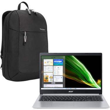 Imagem de Notebook Acer Aspire 5 Intel Core i5-10210U 8GB 256GB SSD W11 15,6" FHD IPS A515-54-57CS Prata + Mochila Targus Intellect Essential 15,6" - Black