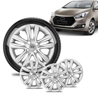 Imagem de Jogo 4 Calota Hyundai HB20 Aro 15 Prata Escolha o Carro