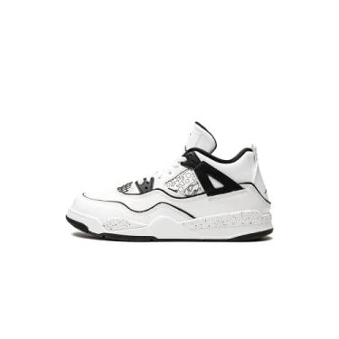 Imagem de Jordan Preschool Air Jordan 4 Retro PS DC4100 100 DIY - Size 11.5C White/Black-Volt