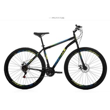 Imagem de Bicicleta Colli Cazelle Roma Aro 29 Quadro 18`` Freio a Disco 21M Preto Azul e Amarelo