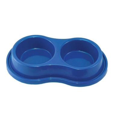 Imagem de Comedouro Bebedouro Duplo Anti-Formigas Cão Gato G Azul