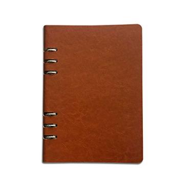 Imagem de A5 Caderno Clássico Recarregável Bolso Solto Couro 6 Furos Fichário Organizador Organizador Pessoal Caderno Pasta Reutilizável Multifuncional